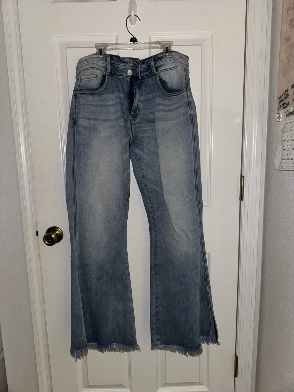 Wide Leg/Boot Cut Jeans - Light Blue